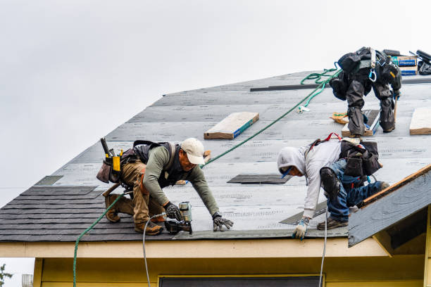 Professional Roof Replacement technician working in Marmora, NJ